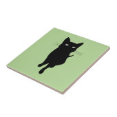 Carreau Chatte gothique félin noir (Côté)