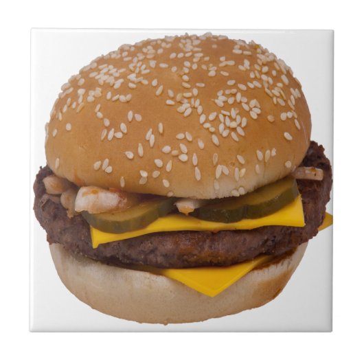 Carreau Cheeseburger Sur Le Sesame Seed Bun (Devant)