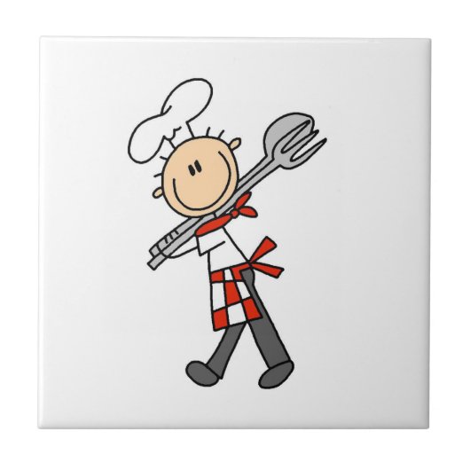 Carreau Chef avec pince à salade (Devant)