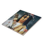 Carreau Chef de Natif américain du peuple de Cree du (Côté)