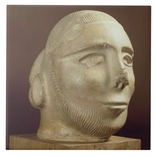 Carreau Chef de portrait de stéatite, Mohenjodaro, (Devant)