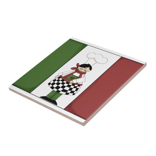 Carreau Chef italien #8 avec dalle de drapeau (Côté)