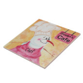 Carreau Chef Snowman en tablier & Casquette du chef (Côté)