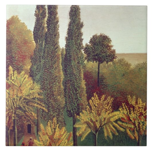 Carreau Chemin dans les buttes Chaumont Park, Paris, 1908 (Devant)