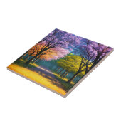Carreau **"Chemin du pourpre : promenade Jacaranda"** (Côté)