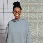 Carreau Cheminée arrière-bain en fibre verte Repro