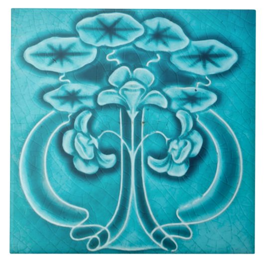 Carreau Cheminée Art Nouveau Pierres murales (Devant)