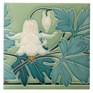 Carreau Cheminée en céramique murale style Art nouveau