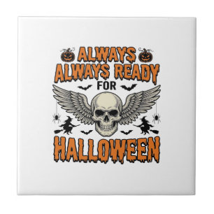 Carreau Chemise crâne Halloween Gravure vintage Citation d