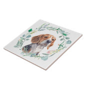 Carreau Chemise d'aquarelle de chien beagle (Côté)