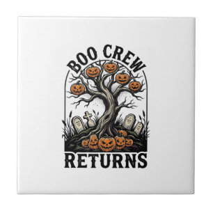 Carreau Chemise d'arbre d'Halloween Graphique de citrouill
