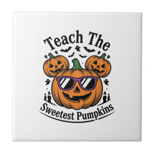 Carreau Chemise de citrouille de professeur Mignon Hallowe