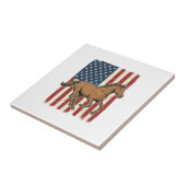 Carreau Chemise de conception de drapeau patriotique de ch (Côté)