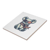 Carreau Chemise de conception de koala patriotique gravure (Côté)