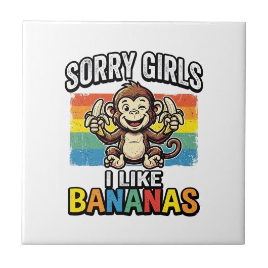 Carreau Chemise de conception de singe de banane drôle de (Devant)