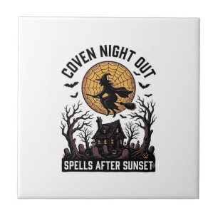 Carreau Chemise de coven hanté Maison de sorcière vintage