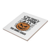 Carreau Chemise de gravure de citrouille Halloween de prof (Côté)