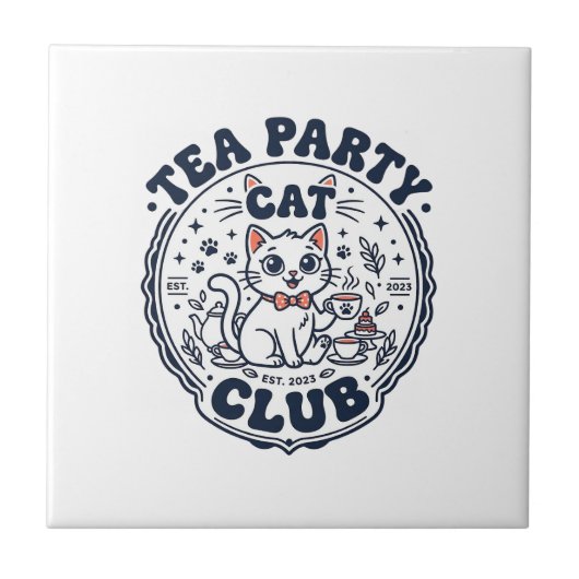 Carreau Chemise de l'amant de chat de thé Party - Chat de (Devant)
