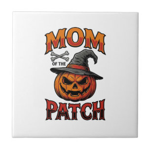 Carreau Chemise de maman Halloween Citrouille Os Art Vinta