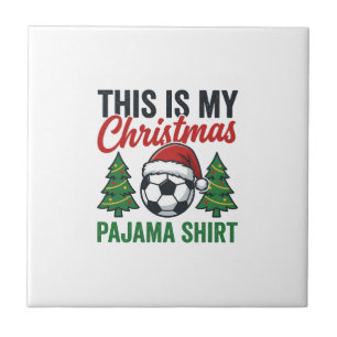 Carreau Chemise de pyjama de Noël de football