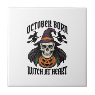 Carreau Chemise de sorcière d'octobre Halloween vintage an