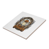 Carreau Chemise drôle de citrouille Gravure vintage Hallow (Côté)