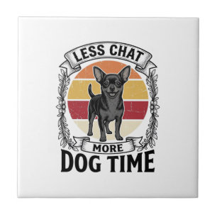 Carreau Chemise drôle pour amateur de chien Gravure vintag