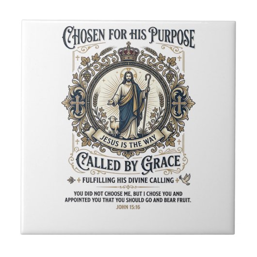 Carreau Chemise Électricien Jésus Conception à base de foi (Devant)