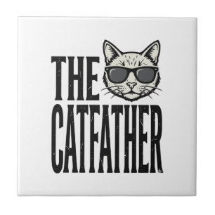 Carreau Chemise graphique citation vintage de chat drôle C