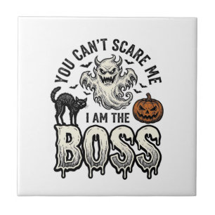 Carreau Chemise Halloween Boss Ghost Gravure Vintage Desig
