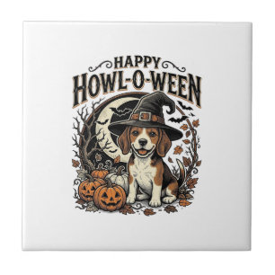 Carreau Chemise Halloween Chapeau De Sorcière Beagle Joyeu