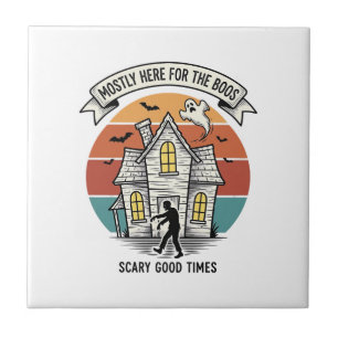 Carreau Chemise Maison Hantée Drôle Vintage Halloween Épou