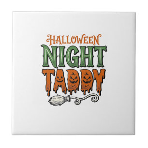Carreau Chemise Taddy Nuit Halloween Vintage Balai de Sorc
