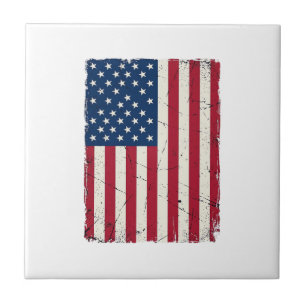 Carreau Chemise vectorielle du drapeau américain en détres