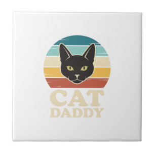 Carreau Chemise Vintage Cat Daddy Black Cat Retro Sunset D