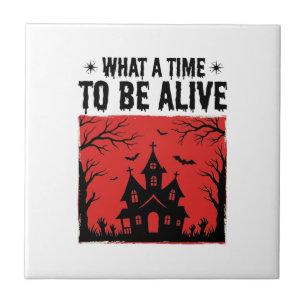 Carreau Chemise Vintage Halloween Haunted House Quelle épo
