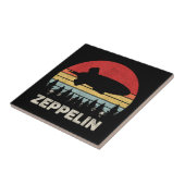 Carreau Chemise Zeppelin Rétro Vintage Dirigeable Aéronef (Côté)