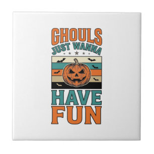 Carreau Chemises Halloween Les Ghouls Anciens Veulent S'am