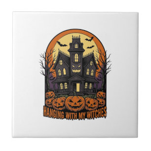Carreau Chemises Maison Hantée Halloween Amis Sorciers_1