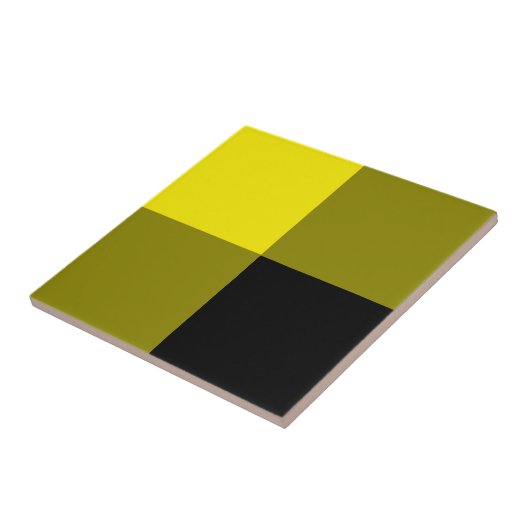 Carreau Chèque Jaune Noir Carrelage en céramique Design mo (Côté)