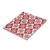 Carreau Chèque rouge/blanc motif flocon de neige Thunder_C (Côté)