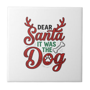 Carreau Cher Père Noël C'était Le Chien Noël Chemise Desig