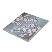 Carreau Cherry Blossom Dusky Pink Slate Blue Floral (Côté)