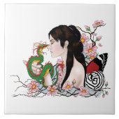 Carreau Cherry Blossoms Fairy Dragon Amitié (Devant)