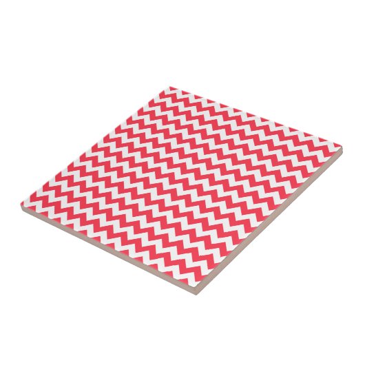 Carreau Cherry Red Chevron Zigzag (Côté)
