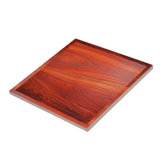 Carreau Cherry wood texture custom monoram. (Côté)