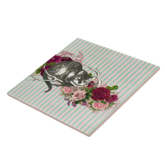 Carreau Cheshire Cat Collage (Côté)