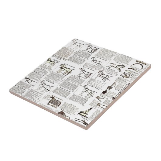 Carreau Cheval Antique Publicité Journal Art (Côté)