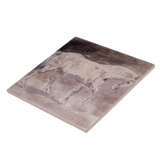 Carreau Cheval blanc (par Eugene Delacroix) (Côté)