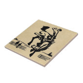 Carreau Cheval Bronco et cavalier (Côté)